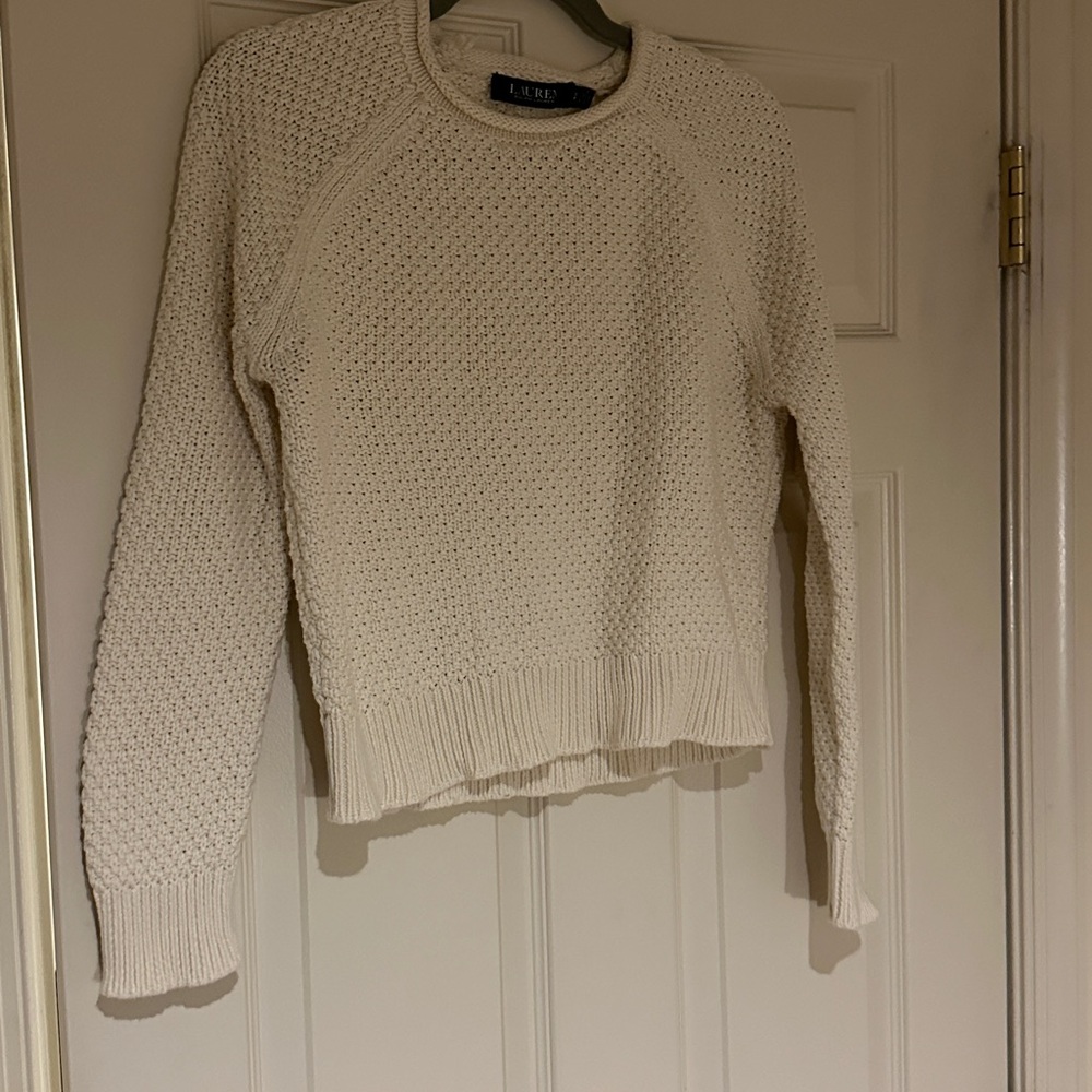 Ralph Lauren Women's Cream Crew Neck Sweater